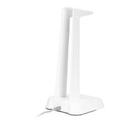 Hosit Support de Casque RVB, Trois Couleurs Disponibles Support de Casque de Jeu Brillant Interface Audio 3,5 Mm Cool Éclairage RVB pour Casque (Blanc)