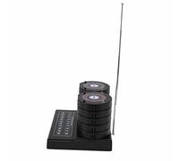 Hosit Système d'appel sans Fil, Systèmes de Téléavertisseurs à Puce Professionnels Plug and Play 1 à 10 Pratique Pratique 100 à 240 V pour Les Magasins de Voitures (Prise UE)
