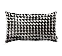 HOSNYE Housse de coussin en lin noir et blanc pour canapé, lit, voiture, 30,5 x 50,8 cm