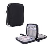 Hosoncovy Double-Layer 2.5-inch Hard Drive Protective Case, Luggage, Suitcase, Storage Bag, USB Flash Storage Box, 2.5 inch WD Western My Passport, Samsung (Noir)