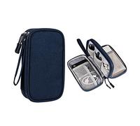 Hosoncovy Étui de rangement pour accessoires électroniques - Sac de rangement pour câbles - Sac de rangement pour clé USB - Étui pour disque dur externe (bleu foncé)
