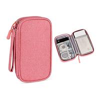 Hosoncovy Étui de transport double couche pour batterie externe Romoss, Samsung Anker 20 000 mAh 10 000 mAh (rose)