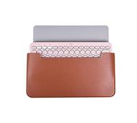 Hosoncovy Étui de transport en cuir PU pour clavier multifonction Logitech K380 Marron