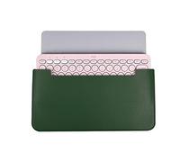 Hosoncovy Étui de transport en cuir PU pour clavier multifonction Logitech K380 Vert