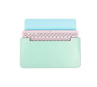 Hosoncovy Étui de transport en cuir synthétique pour clavier Bluetooth multi-appareils Logitech K380 (vert clair)