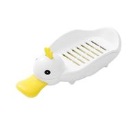 Hosoncovy Porte-savon en forme de canard de dessin animé, porte-savon domestique, porte-savon, porte-éponge, porte-savon mignon, porte-savon de salle de bain, porte-savon auto-drainant, distributeur