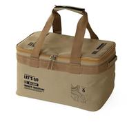 Hosoncovy Sac de rangement pour réservoir de gaz de camping en plein air, 22 L, ustensiles de cuisine, ustensiles de cuisine, gadgets de gril, sac de transport pour voyage, pique-nique, barbecue, kaki