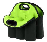 Hosoncovy Sac de transport élastique en néoprène pour 6 bouteilles de bière, bouteille de bière, canettes, boissons, Vert, Sac de transport