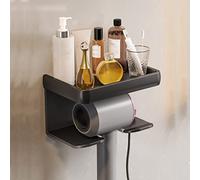 Hosoncovy Support mural universel pour sèche-cheveux Dyson - 2 niveaux - Pour sèche-cheveux supersonique Dyson - Noir