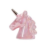 Hosoncovy Tirelire licorne en céramique pour chambre d'enfant, cadeau d'anniversaire (rose)
