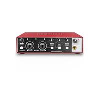 HOSONGIN Interface audio USB pour débutants - 24 bits/192 kHz, alimentation fantôme 48 V, enregistrement Plug & Play pour podcast/chant/guitare/YouTube, PC/Mac/iOS (nouveau métal rouge)