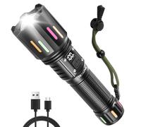 HOSONIC Lampe de Poche Led Ultra Puissante 3000 Lumen Zoomable Tactique Lampe Torche Rechargeable avec 5 Modes D'éclairage IPX4 étanche à L'eau Torche pour Camping Randonnée Outdoor Urgence