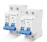 2 interrupteurs de séparation DC, système PV, 1000 V, 32 A, 2 pôles, interrupteur de sécurité pour systèmes photovoltaïques, interrupteur d'air de protection de 35 mm, montage sur rail DIN