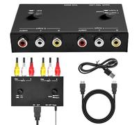 HOSPAOP Convertisseur RCA vers HDMI - Adaptateur AV Double pour Wii, N64, PS1, PS2, PS3, STB, Xbox, VHS, VCR, DVD - Prise en Charge 1080P 60 Hz, 16:9/4:3