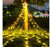 HOSPAOP Guirlande Lumineuse Extérieur LED 320 LED Blanc Chaud, Guirlande de Noël Étanche IP44 avec 8 Modes & Minuterie, Guirlande Électrique pour Jardin, Arbre, Fête, Mariage, Décoration