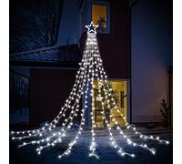 HOSPAOP Guirlande Lumineuse Extérieur LED 320 LED Blanc Guirlande de Noël Étanche IP44 avec 8 Modes & Minuterie, Guirlande Électrique pour Jardin, Arbre, Fête, Mariage, Décoration