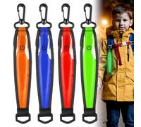 HOSPAOP Lot de 4 cartables clignotants à LED - Rechargeable par USB - Réflecteurs - Lumière de sécurité réfléchissante pour cartable - Course à pied - Poussette