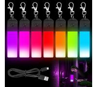 HOSPAOP Lot de 7 cartables clignotants LED pour enfant - Rechargeable par USB - Réflecteurs - Réflecteur - Lumière de sécurité pour cartable, tornister, course, jogging, poussette
