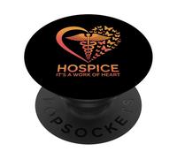 Hospice Work of Heart Caducée Médical Drôle Papillon PopSockets PopGrip Adhésif