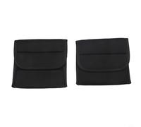 Hosrivae 1 paire de couvre-pédales plates/plateformes en néoprène - 14 x 14 cm - Résistants aux rayures - Rembourrés au sol et à l'intérieur de la voiture - Noir