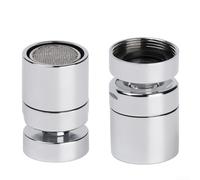 Hosrivae Aérateur de robinet de cuisine, buse rotative à 360° en laiton avec finition chromée, économie d'eau pour évier, salle de bain et robinets de toilettes (A)