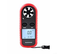 Hosrivae Anémomètre numérique portable avec capteur de température pour une précision optimale de 0 à 30 m/s Plage de mesure compacte pour transporter des conditions météorologiques maniables