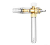 Hosrivae Applicateur de mousse pour nettoyeur haute pression, distributeur de sud pour voiture avec connexion rapide, buse réglable, pot de mousse de voiture, construction en alliage pour allée et