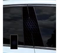 Hosrivae Autocollant en vinyle motif géométrique B-pilier pour voitures - Film de protection holographique PET, 25,5 x 50 cm, résistant aux intempéries et aux rayures, s'adapte à la plupart des