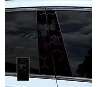 Hosrivae Autocollant en vinyle motif géométrique B-pilier pour voitures - Film de protection holographique PET, 25,5 x 50 cm, résistant aux intempéries et aux rayures, s'adapte à la plupart des