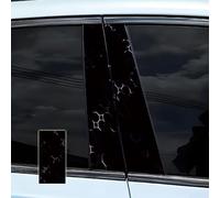 Hosrivae Autocollant en vinyle motif géométrique B-pilier pour voitures - Film de protection holographique PET, 25,5 x 50 cm, résistant aux intempéries et aux rayures, s'adapte à la plupart des