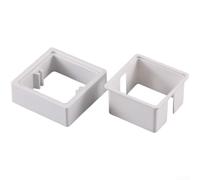 Hosrivae Bague d'extension de boîte de jonction de type 86 avec paroi intérieure auxiliaire, entretoise de douille en ABS pour panneaux de commutation standard 86, joint de rehaussement blanc 10-40 mm