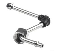 Hosrivae Baguette à vapeur en acier EC680 EC685 ECP36.31 ECP35.21 pour machines à café - Bras de moussage de lait de 6 mm de diamètre avec raccord de 6 mm et coude en caoutchouc anti-brûlure