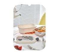 Hosrivae Boîte à déjeuner isotherme en acier inoxydable 304 avec récipient passant au micro-ondes (22,5 x 14,5 x 8 cm) pour employés de bureau, étudiants et familles - BPA-F(B)