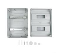 Hosrivae Boîte de distribution 24 circuits pour maison et construction, indice IP65, résistant aux intempéries, avec rabat, pour fenêtre, matériau ABS, 37 x 27,5 x 11 cm, blanc