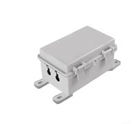 Hosrivae Boîte de prise étanche IP66 - Boîtier électrique extérieur avec trous - Boîte de jonction de protection ABS ignifuge - Outils de jardin - Lumières de Noël - Gris - 210 x 130 x 110 mm