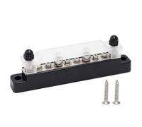 Hosrivae Borne de barre de bus de voiture, 150 A haute intensité DC48 V/AC300 V, plaque de cuivre et acier inoxydable, pour camping-car, bateau, camion et utilisation maritime