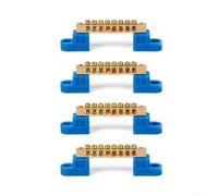 Hosrivae Bornier de mise à la terre réglable avec boîte de distribution de bornes à vis, type - Rangée de terre 4 à 12 trous de raccordement électrique (8 trous)