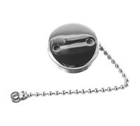 Hosrivae Bouchon de remplissage de pont de bateau en acier inoxydable avec chaîne pour carburant, eau, gaz - Compatible avec les tuyaux de 1,5 mm, poli miroir 316 SS - Couvercle de remplissage de