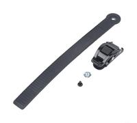 Hosrivae Boucles à cliquet avec sangles en acier pour snowboard - Système de fixation par languette en acier - Largeur intérieure 23,5 mm - Longueur 62,5 mm - Noir (E)