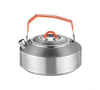 Hosrivae Bouilloire à thé en acier inoxydable 0,9 l et 1,5 l pour plaque de cuisson, cafetière de camping pour randonnée en plein air, bouilloire à poignée isolée pour camping, sac à dos (0,9 l)