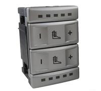 Hosrivae Bouton de commande de chauffage de siège pour S-MAX (2006-2015), pour Galaxy MK3 (2006-2015) & MK4 - ABS noir/argent OEM de rechange 6M2T-19K314-AC (Argent)
