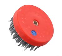 Hosrivae Brosse circulaire en fil métallique antique de 10,2 cm pour polissage du granit, du marbre et du béton - Abrasif en carbure de silicium infusé de nylon avec filetage M10, grain 36-1000 (1