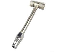 Hosrivae Buse d'air à double tête pour voiture, moto, vélo avec connecteur de type T, tuyau en caoutchouc renforcé haute pression, 295 mm, orange (barre en T)