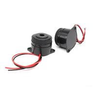 Hosrivae Buzzer électronique actif DC 12 V, alarme continue 90 dB, boîtier ABS, espacement des trous de montage de 34 mm, pour bricolage automobile et sécurité