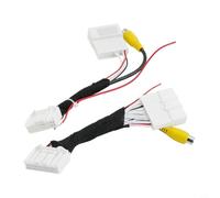 Hosrivae Câble adaptateur de caméra de recul pour véhicules - Câble d'alimentation 12 V avec interface 24 broches + 28 broches, construction ABS, ligne de détection de recul incluse