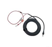 Hosrivae Câble d'alimentation 18 AWG, câble d'alimentation CC robuste 18 AWG avec borne à anneau pour Starlink, fil solaire pour utilisation extérieure hors réseau, résistant aux intempéries, noir