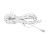 Hosrivae Câble d'extension d'alimentation en TPE blanc IP65 résistant aux intempéries flexible à faible résistance, compatible avec Arlo Ultra 2 pour Pro 4 5S Go2 Options de longueur 5,2 m 8 m 10,4 m