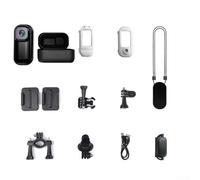 Hosrivae Caméra d'action 4K HD avec étui de chargement, construction en ABS léger et ultra grand angle pour le cyclisme et les sports de plein air, caméra 450 mAh et station d'accueil 1800 mAh (noir)