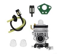 Hosrivae Carburateur pour débroussailleuses et tronçonneuses 43cc, 49cc et 52cc, construction métallique, entrée/sortie 15 mm, distance entre les trous de montage 31 mm