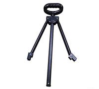 Hosrivae Chariot de camping pliable avec poignée de poussée pour chariot de plage - Barre de traction extensible en métal 60 cm - Noir - Compatible avec remorque pliante et caméra extérieure